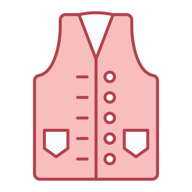 Yelek. Web simgesi basit illüstrasyon