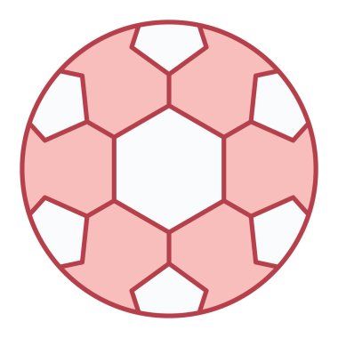 Futbol topu ikonu. Beyaz arkaplanda izole edilmiş web tasarımı için futbol oyuncağı vektör sembolü