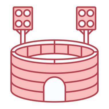 Top ve zemin vektör illüstrasyon grafik tasarımı ile stadyum