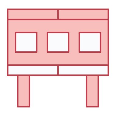 Modern ofis simgesinin vektör illüstrasyonu