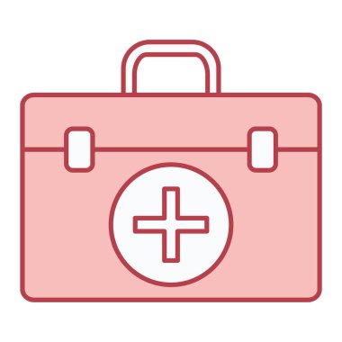 İlk yardım kiti simgesi vektör illüstrasyon grafik tasarımı