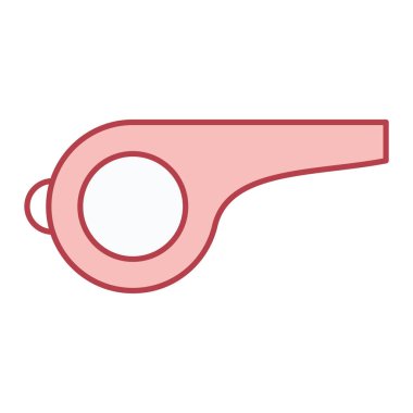 Islık simgesi. Spor malzemeleri ve yarışma teması. Yalnız tasarım. vektör illüstrasyonu