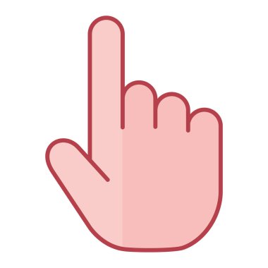 El hareketi ikonu. anahat parmak imleci vektör çizim sembolü ve web tasarımı. beyaz arkaplanda izole