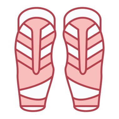 Parmak arası terlik ikonu. Web için ayakkabı vektör simgelerinin özet çizimi