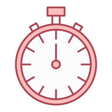 Kronometre simgesi. ana hatlı kronometre vektör çizimi. beyaz arkaplanda izole.