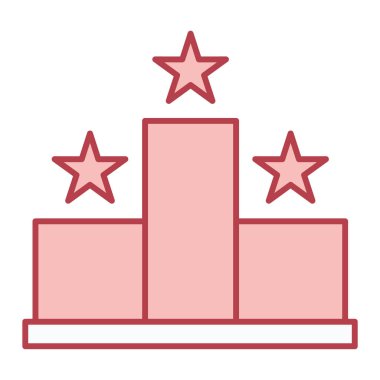 Podyum ikon vektör illüstrasyonu