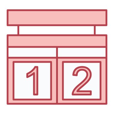 Skor tahtası simgesi, vektör illüstrasyonu