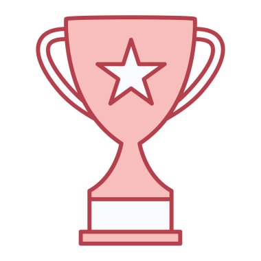 kupa vektörü ince çizgi simgesi