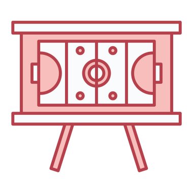 Futbol stadyumu ikon vektörü. Taslak spor paspası tabelası. izole edilmiş sınır sembolü çizimi