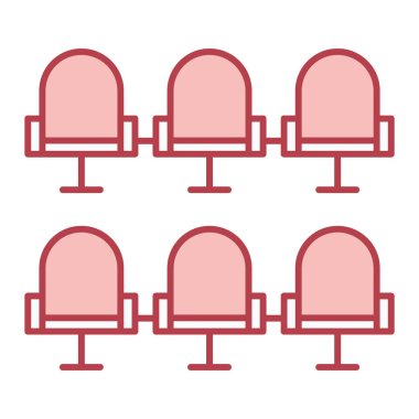 Koltuk simgesi vektör çizimi tasarımı