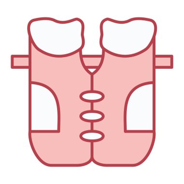 bebek ayakkabıları düz simge, vektör, illüstrasyon