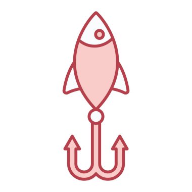 Balık ağı. Basit illüstrasyon