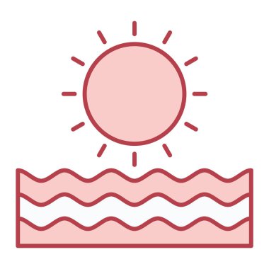 Güneş simgesinin vektör illüstrasyonu