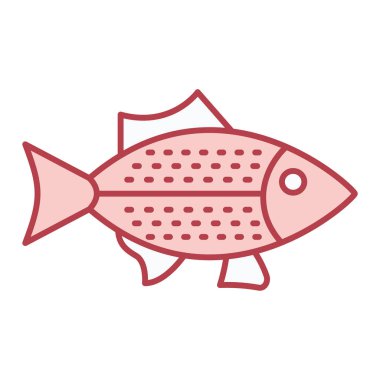 balık izole edilmiş ikon vektör çizimi tasarımı