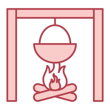 ateş vektörü simgesi modern basit illüstrasyon