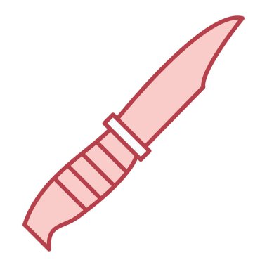 Askeri bıçak ikonu. ana hatlı kılıç vektör çizimi.