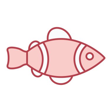 balık izole edilmiş ikon vektör çizimi tasarımı