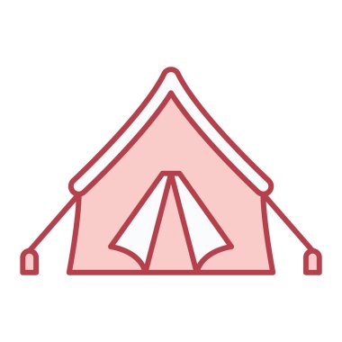 kamp çadır simgesi. vektör çizim