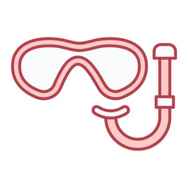 scuba dalış maskesi ikon vektör illüstrasyon tasarımı