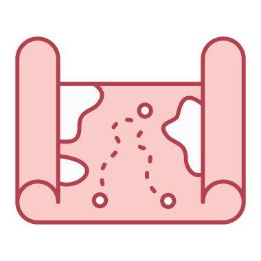 Bir havlu simgesinin vektör illüstrasyonu