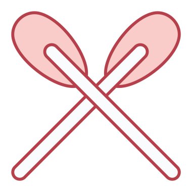 Balık kancası ikonu. Web için yemek çubuğu vektör simgelerinin özet çizimi