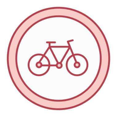 Tek bisiklet simgesinin vektör illüstrasyonu