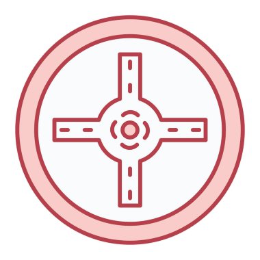 Dairesel bir simgenin vektör illüstrasyonu