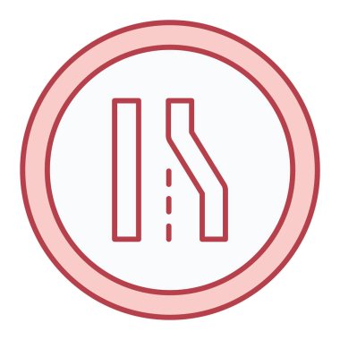 Bir yol işaretinin izole edilmiş tek simgesinin vektör çizimi