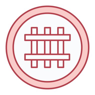 Demiryolu simgesi vektör illüstrasyonu