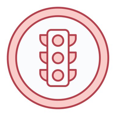 Trafik ışığı simgesi, vektör illüstrasyonu