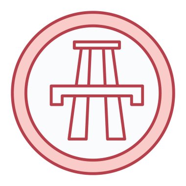 Tek izole edilmiş simge ögesinin vektör illüstrasyonu