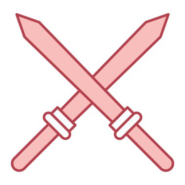 Kılıç simgesi. Web için ortaçağ bıçak vektör simgelerinin basit çizimi