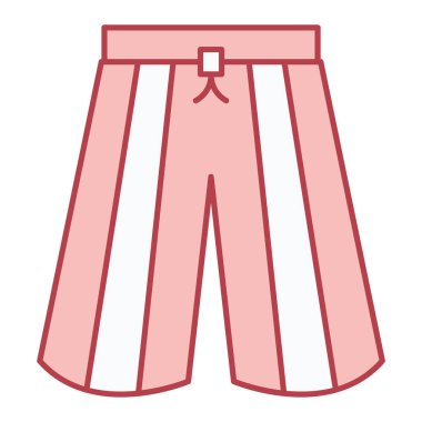 şort simgesi. beyaz arkaplanda pantolon vektör çizimi çizimi