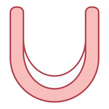 Kırmızı ve beyaz çizgi simgesinin vektör çizimi