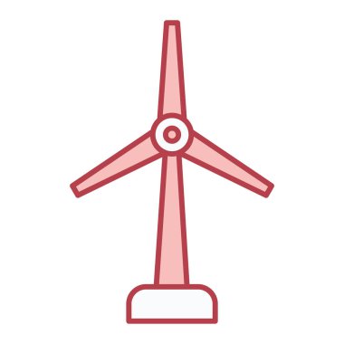 Rüzgar türbini ikonu. vektör illüstrasyonu
