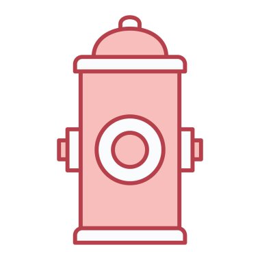 Yangın musluğu simgesi. Web için gaz söndürücü vektör simgelerinin özet çizimi