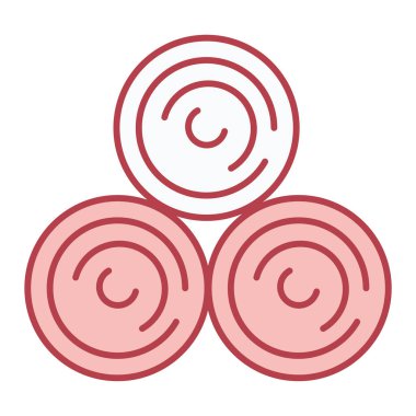 Su ikonu vektör illüstrasyonunun basit çizgi çemberi