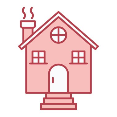 Ev. Web simgesi basit illüstrasyon