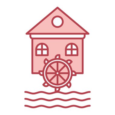 Bir su simgesinin vektör illüstrasyonu