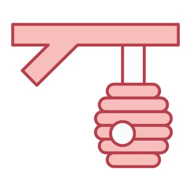 Bal ikonu vektörü. İnce çizgi işareti. İzole edilmiş kontür sembolü gösterimi