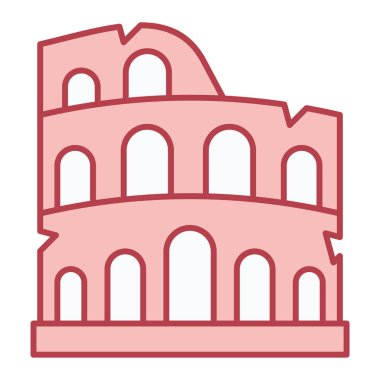 Bir bina simgesinin vektör illüstrasyonu