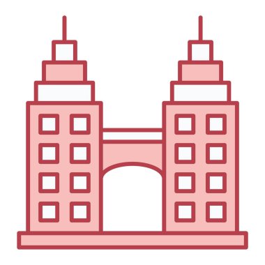 Bina. Web simgesi basit illüstrasyon