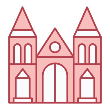 Kilise Binası simgesi. vektör çizim