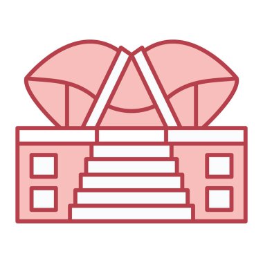 Bir bina simgesinin vektör illüstrasyonu