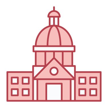 Üniversite binası. Web simgesi