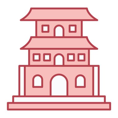 Bina. Web simgesi basit illüstrasyon