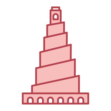 Beyaz arkaplanda izole edilmiş kale ikon vektörünün çizimi. tuğla simgesi.