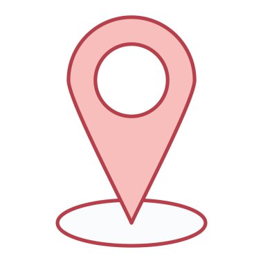 konum pin simgesi vektör illüstrasyonu