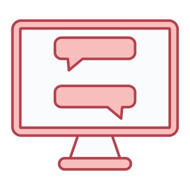 Sohbet mesajı vektör illüstrasyonu