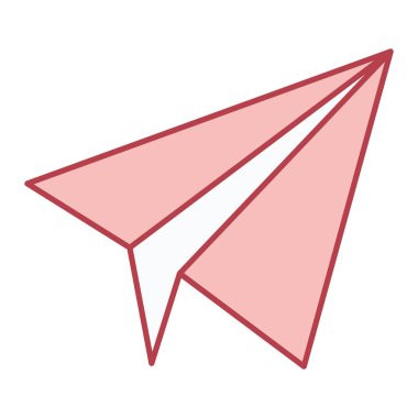 Kağıt uçak ikonu. vektör illüstrasyonu
